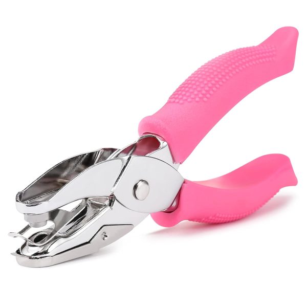 1/4 Hole Punch, Handheld Single Hole Punch with Soft Grip, Small Hole Punch for Easy and Quick Holes in Cardstock, Tags or Cards, Perfect for Paper Crafts, Arts and Designs