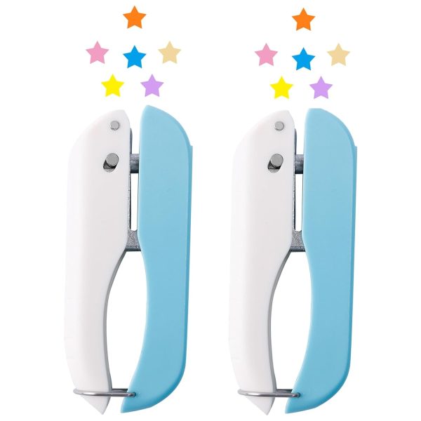 Star Hole Punch 1/4 Inch Single Puncher, Paper Punches for Crafting, Mini Hole Puncher for DIY Scrapbook Tool, Crafts, Foldable Save Storage Space Small Star Shaped Hole Punch (2 Pack)