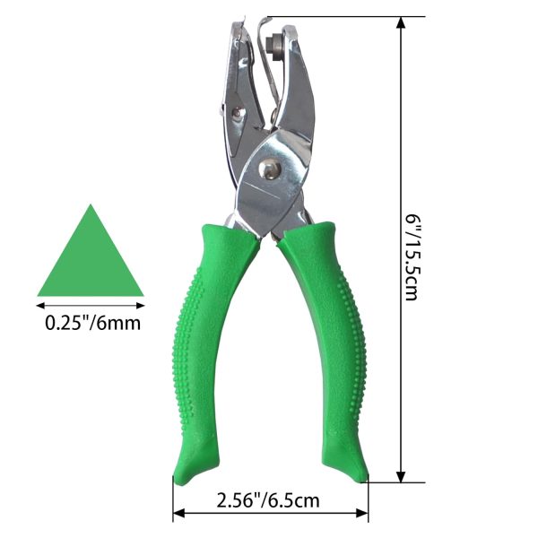 1/4 Inch Triangle Hole Punch for Handmade DIY Craft Paper, Perfect for Home, Office, Back to School Supplies - Image 2