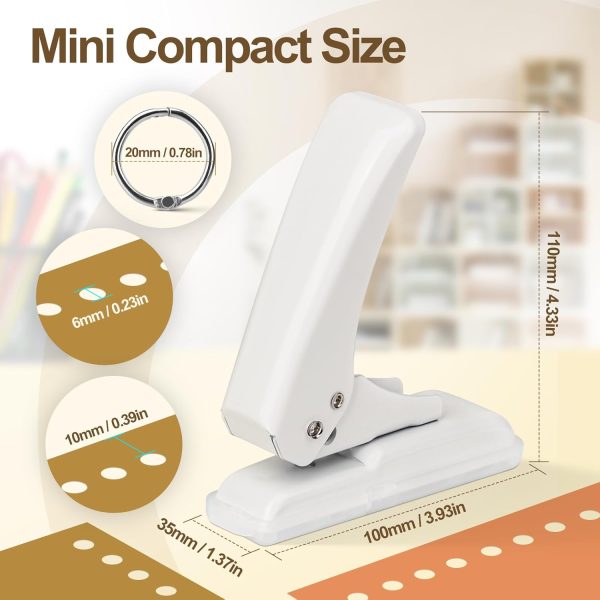 1 PCS Single Hole Puncher, 40 Sheet Capacity, 1/4" Hole Diameter, Heavy Duty Metal Hole Punch with 50% Labor Savings, Ideal for ID Cards, Chipboard, Paper & Art Projects - Image 2